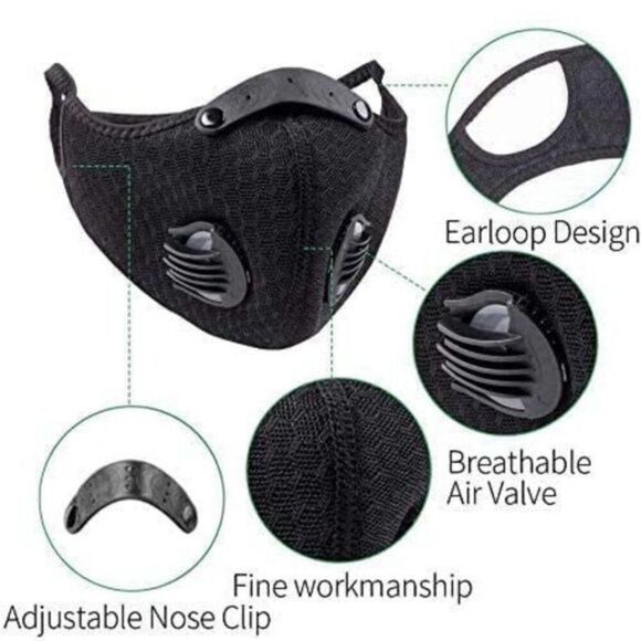 Sports Mask Unisex Adjustable Reusable Washable Dust Protective Mouth Cover - Picture 1 of 12